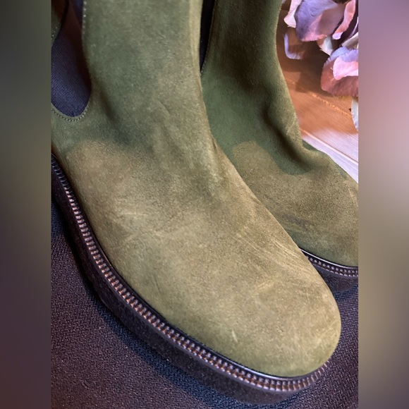 STAUD Palamino Chelsea Boot Platform Olive suede size 37 - Picture 6 of 6